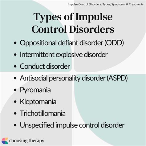 Impulse Control Disorders .